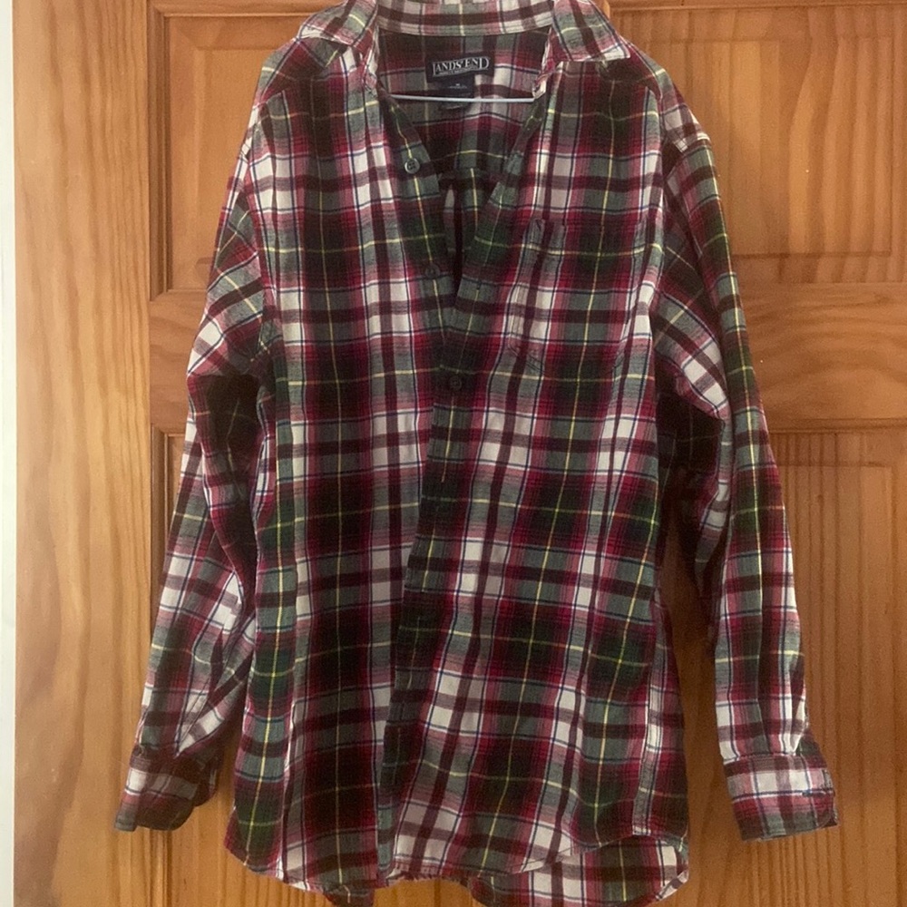 Lands end flannel shirt. Big boy size